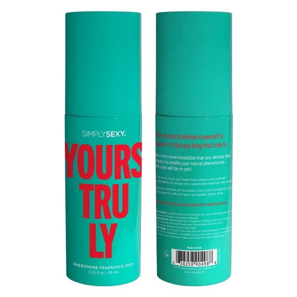 SIMPLY SEXY PHEROMONE BODY MIST - YOURS TRULY - 3.35 floz | 99mL