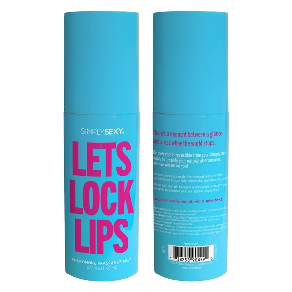 SIMPLY SEXY PHEROMONE BODY MIST - LET'S LOCK LIPS - 3.35 floz | 99m