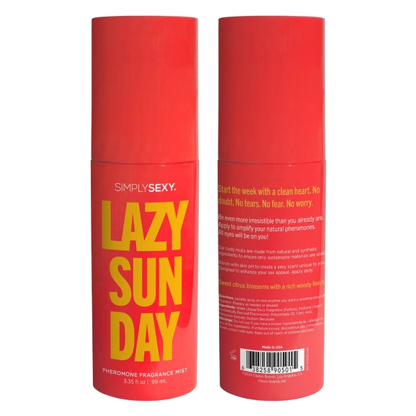 SIMPLY SEXY PHEROMONE BODY MIST - LAZY SUNDAY - 3.35 floz | 99mL