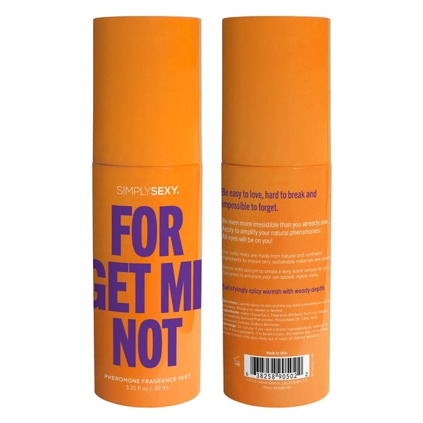 SIMPLY SEXY PHEROMONE BODY MIST - FORGET ME NOT - 3.35 floz | 99mL