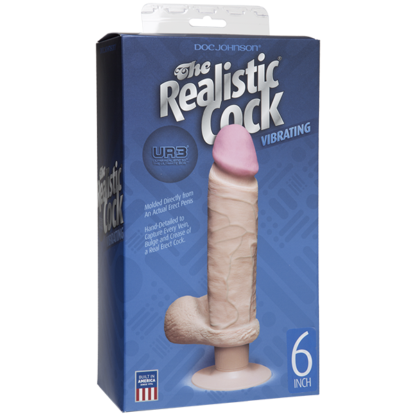 The Realistic Cock - Ur3 - Vibrating 6 Inch White