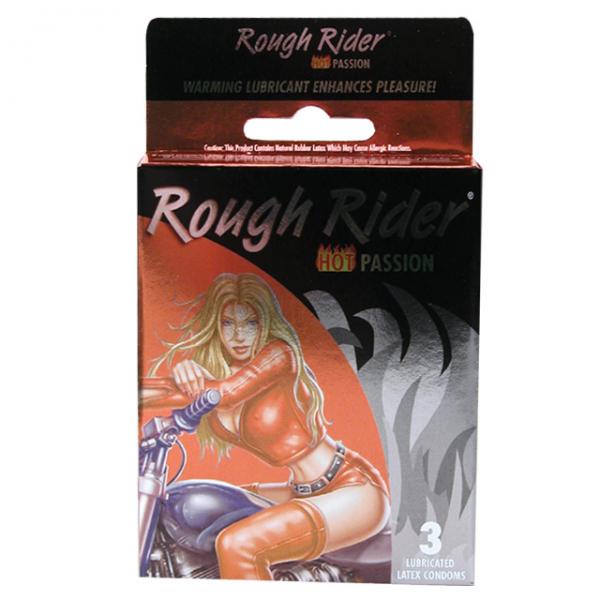 Rough Rider Hot Passion Condoms Warming Lubricant 3 Pack