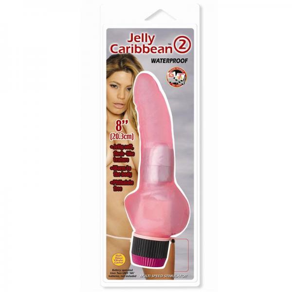 Waterproof Jelly Caribbean #2 Vibrator - Pink