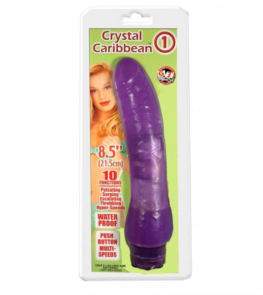 Crystal Caribbean #1 Waterproof Vibrator - Purple