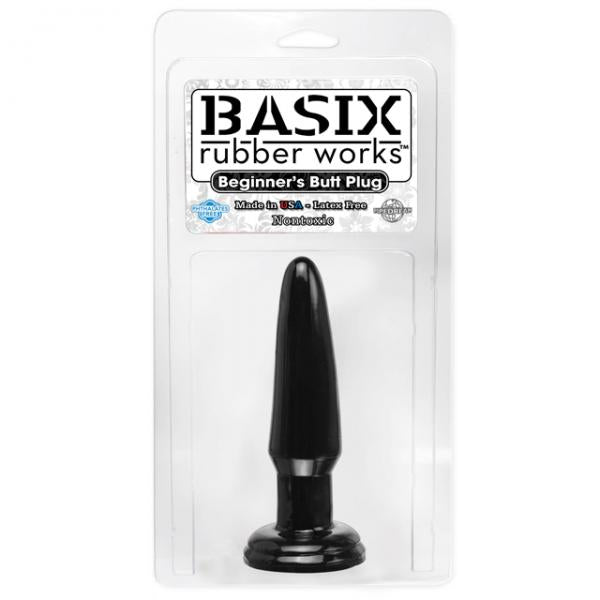 Basix Rubber Beginners Butt Plug Black
