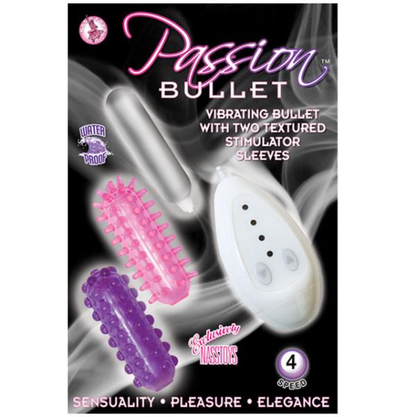 Passion Bullet Vibrating Bullet with 2 Sleeves