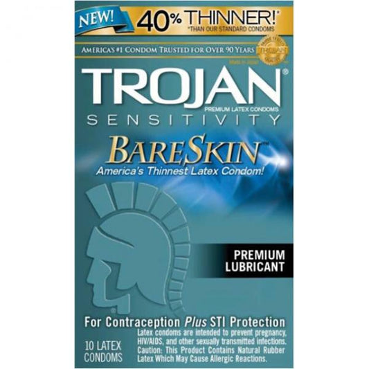 Trojan Bare Skin Lubricated Condoms (10)
