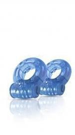 Stay Hard Vibrating Cock Ring 2 Pack Blue