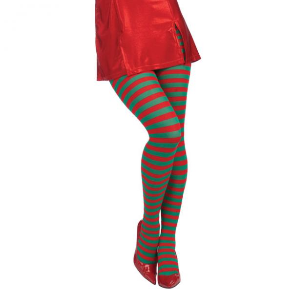 Xmas Red/Green Striped Tights