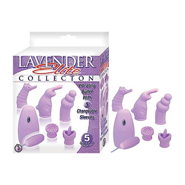 Elite Collection Vibrating Bullet 5 Changeable Sleeves - Purple