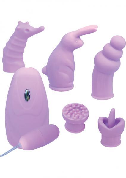 Elite Collection Vibrating Bullet 5 Changeable Sleeves - Purple