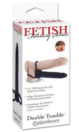 Fetish Fantasy Double Trouble Strap On 5.5 Inches Black