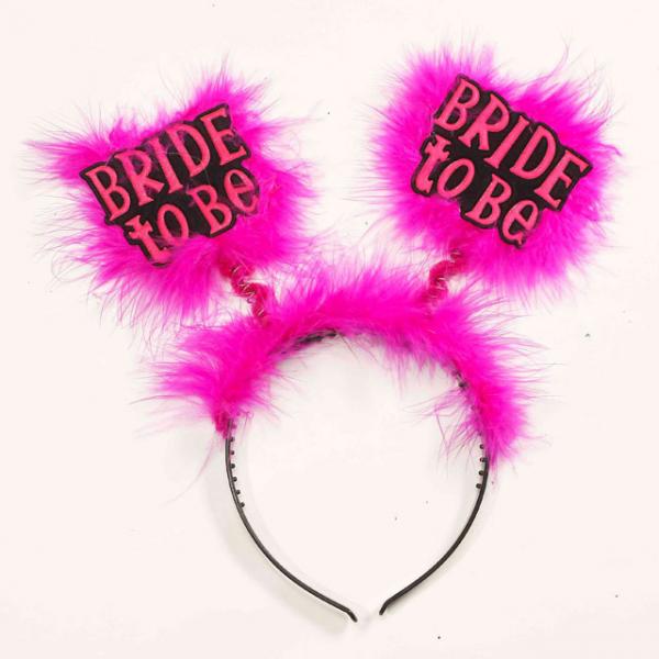 Bride To Be Headband-blk/pink