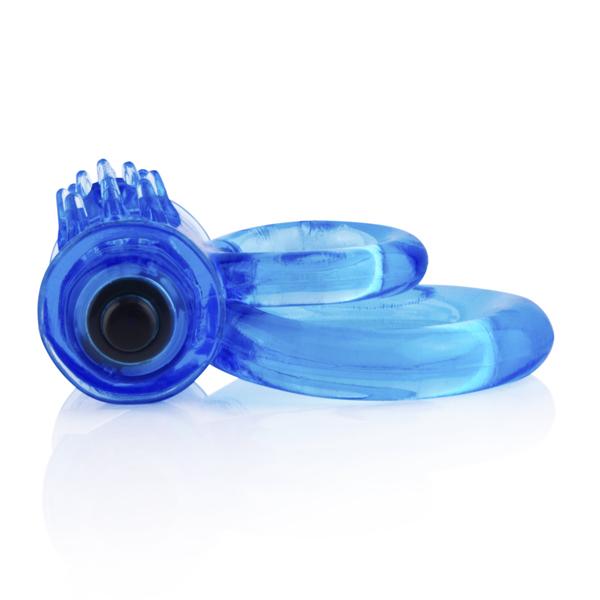 Double O 6 Speed Vibrating Cock Ring Blue