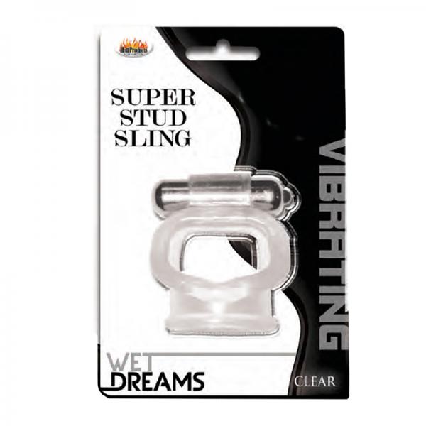Wet Dreams Vibrating Super Stud Sling Clear
