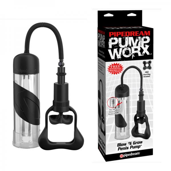 Pump Worx Blow N Grow Penis Pump Black