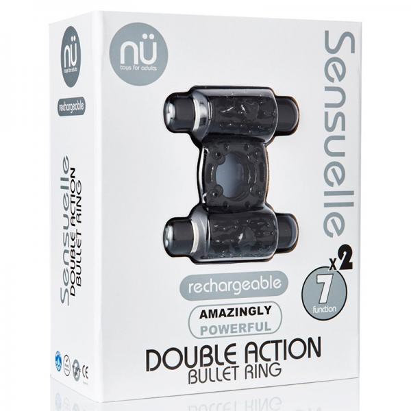 Sensuelle Double Action 2 X 7 Function Cockring Black