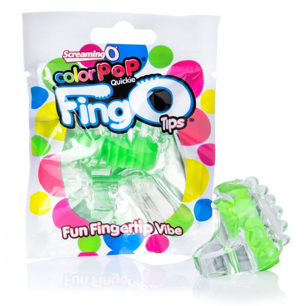 Color Pop Fingo Tip Green Finger Vibrator