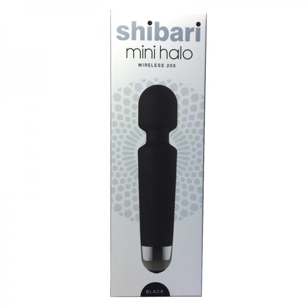 Shibari Mini Halo Wireless Wand 20 Pulsations 8 Speeds Rechargeable Water Resistant Black