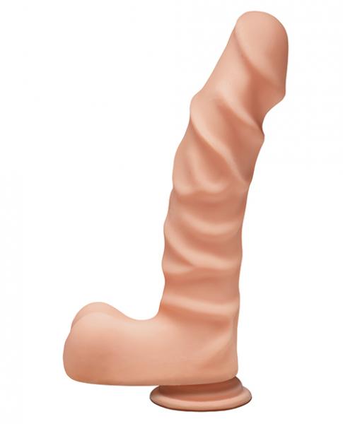 The D The Ragin D 9 inches Dildo with Balls Beige