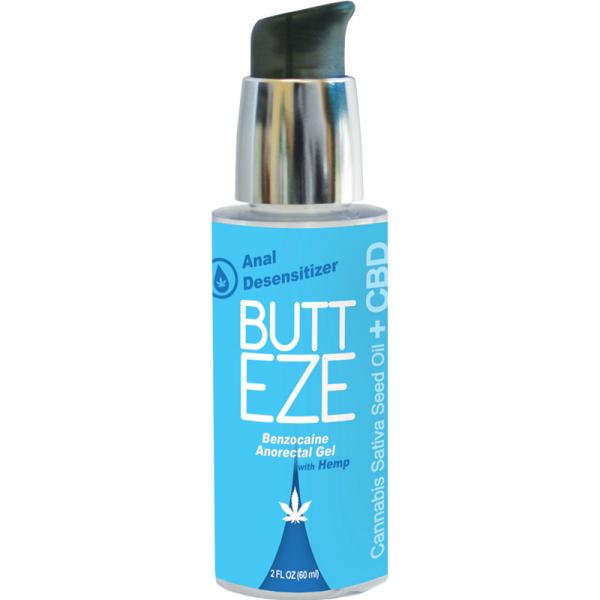 Butt Eze Anal Desensitizing Lubricant With Hemp Seed Oil 2.0 Oz Bottle