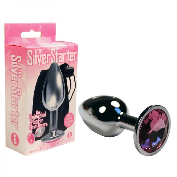 Silver Starter Bejeweled Stainless Steel Plug