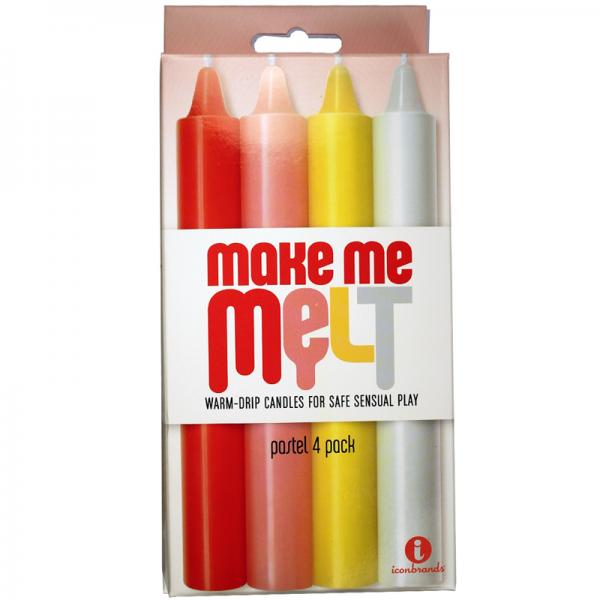 Make Me Melt Sensual Warm Drip Candles 4 Pack Pastel