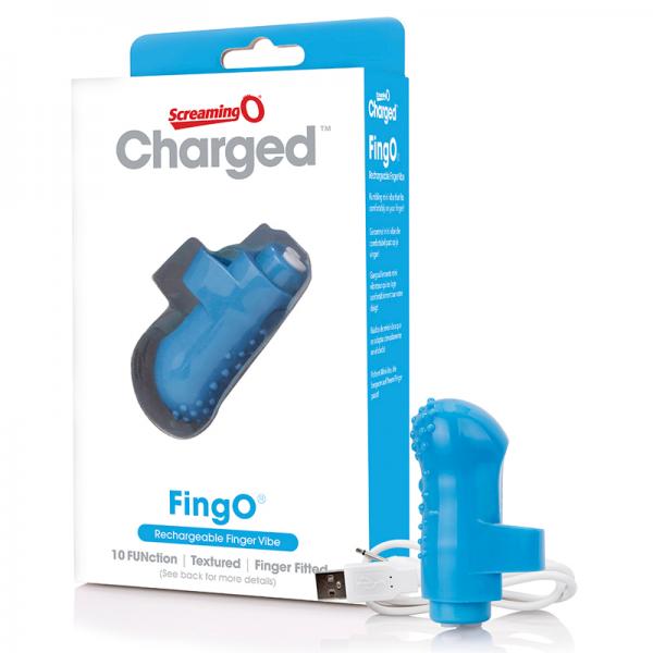 Screaming O Charged Fingo Vooom Mini Vibe - Blue
