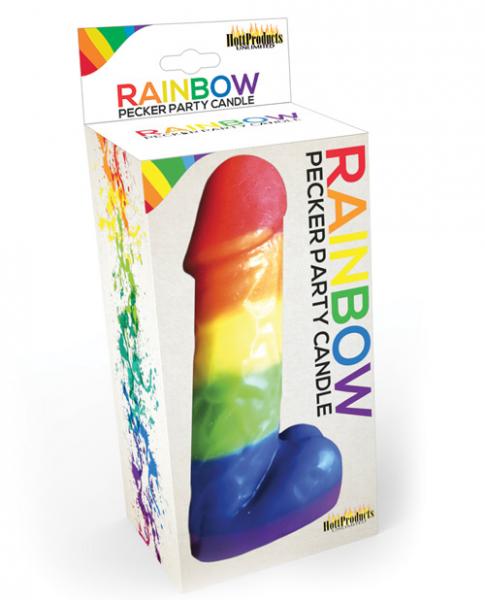 Rainbow Pecker Party Candle 7 inches