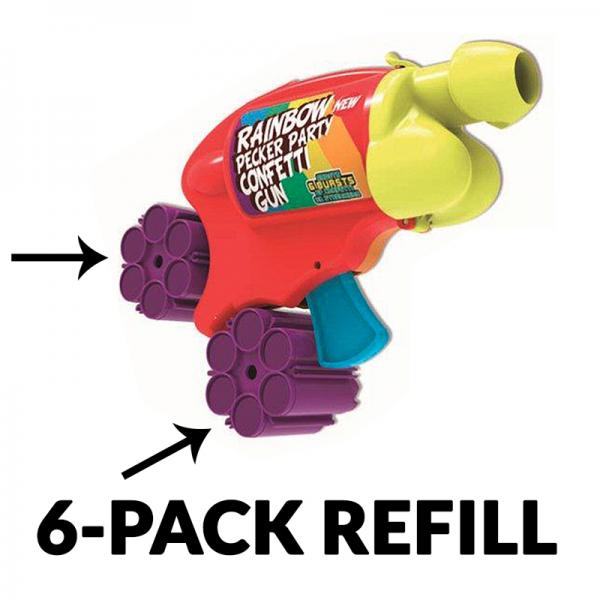 Pecker Party Confetti Gun Refill Cartridges 4 Pack