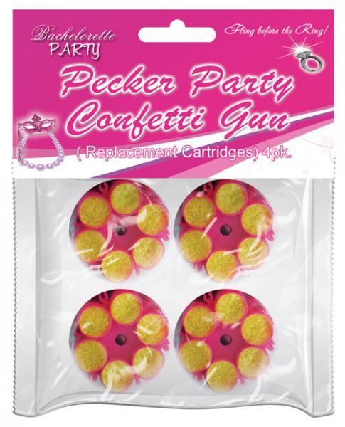 Pecker Party Confetti Gun Refill Cartridges 4 Pack
