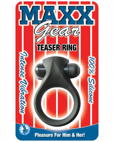Maxx Gear Teaser Ring Black Vibrating Cockring