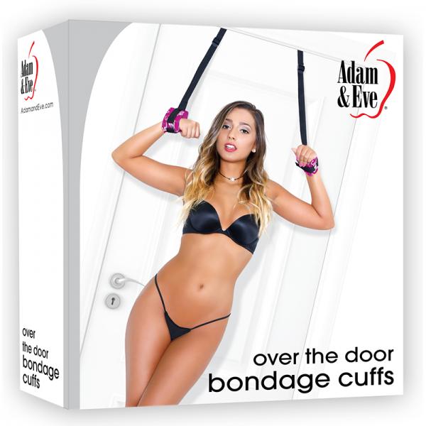 Adam & Eve Over The Door Bondage Cuffs Pink