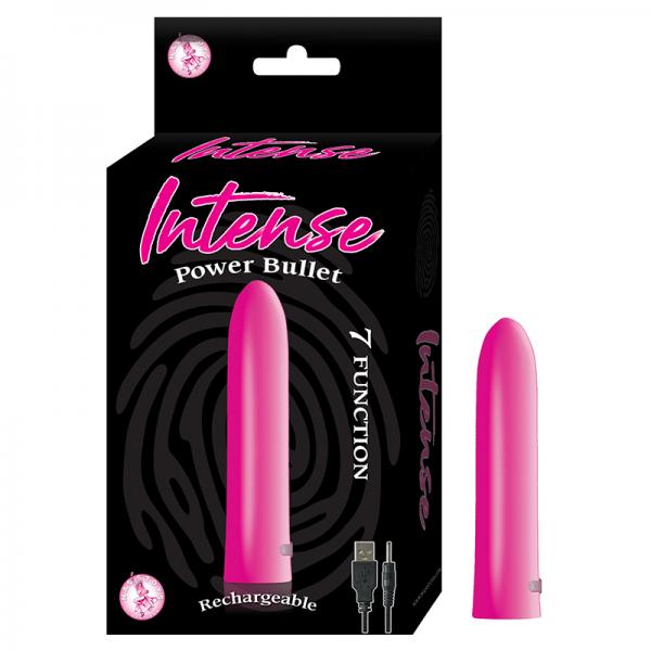 Intense Power Bullet Rechargeable 7 Function Usb Cord Included Waterproof  Pink
