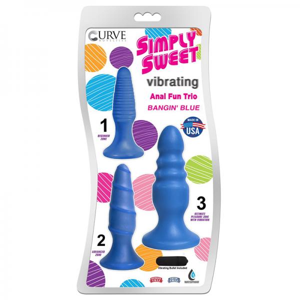 Simply Sweet Vibrating Anal Trio Blue