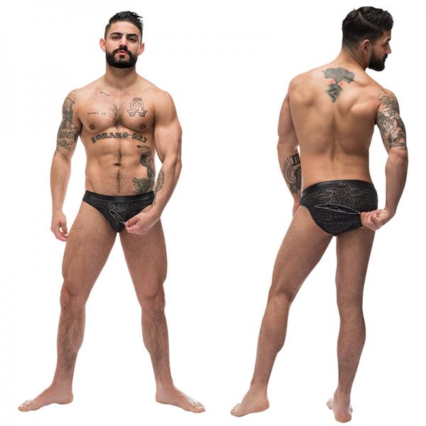Male Power Zip It 2x Zip Bikini Black Med