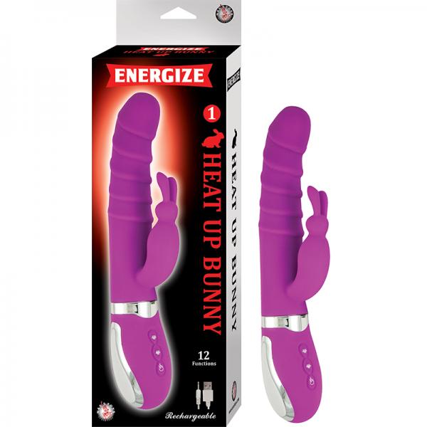 Energize Heat Up Bunny 1 Heating Up To 107 Degrees 12 Function Dual Motor Rechargable Waterproof Pur