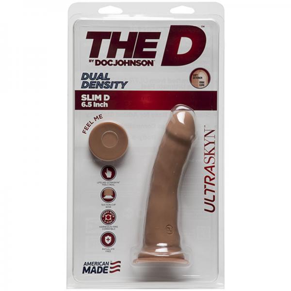 The D Slim 6in Without Balls Ultraskyn Caramel