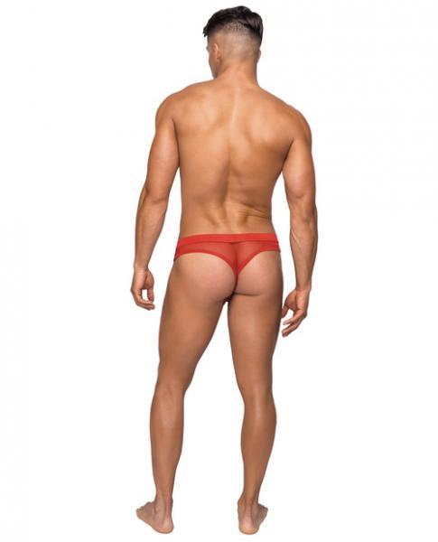Male Power Hoser Hose Low Rise Thong Red S/M Underwear