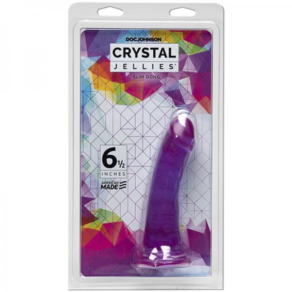 Crystal Jellies - 6.5in Slim Dong Purple