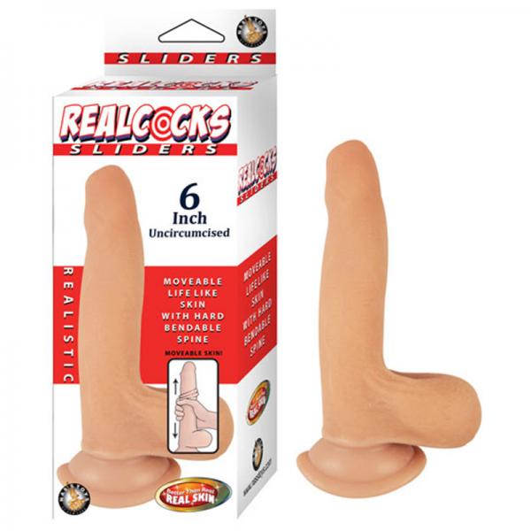 Realcocks Sliders 6 inches Uncircumcised Beige Dildo