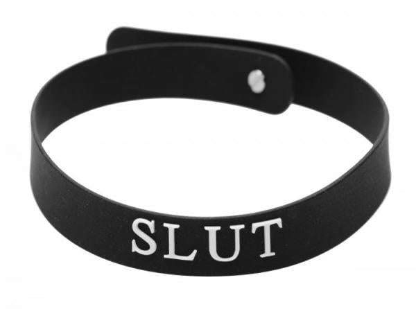 Slut Silicone Collar Black O/S