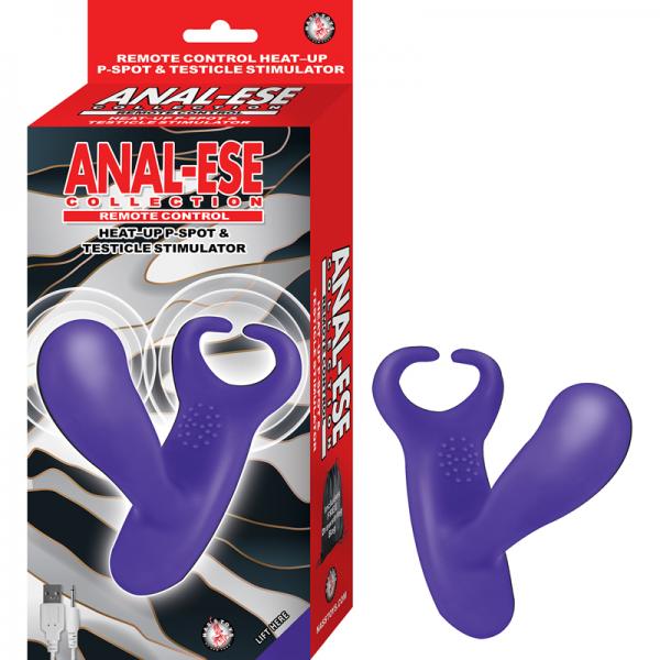 Anal-ese Collection Remote Control Heat-up P-spot & Testicle Stimulator Purple