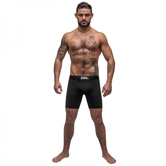 Male Power Black Nite Long Leg Short Black Xlarge