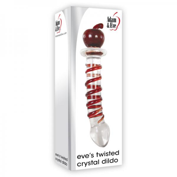 A&e Eve's Twisted Crystal Glass Dildo Red