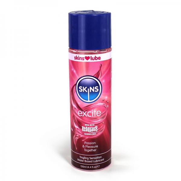 Skins Excite Tingling Water-based Lubricant 4 Oz.