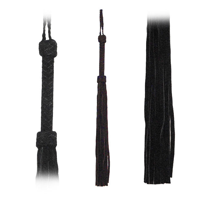 Flogger Black Suede Tails 30in