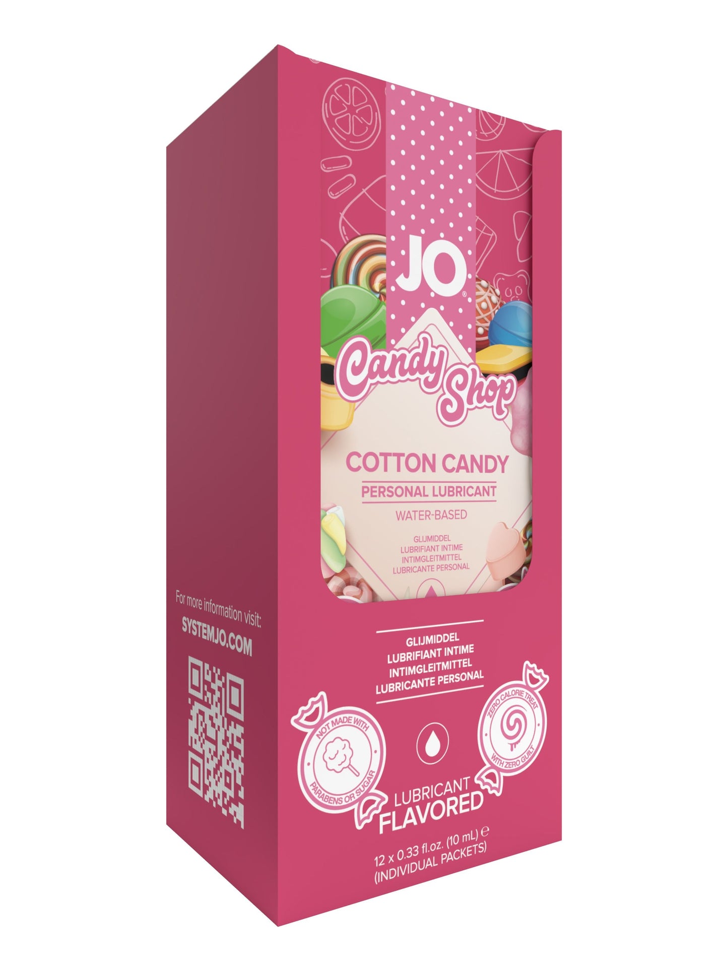 JO H2O Foil Display Box - Cotton Candy - Lubricant 0.34 floz / 10 mL
